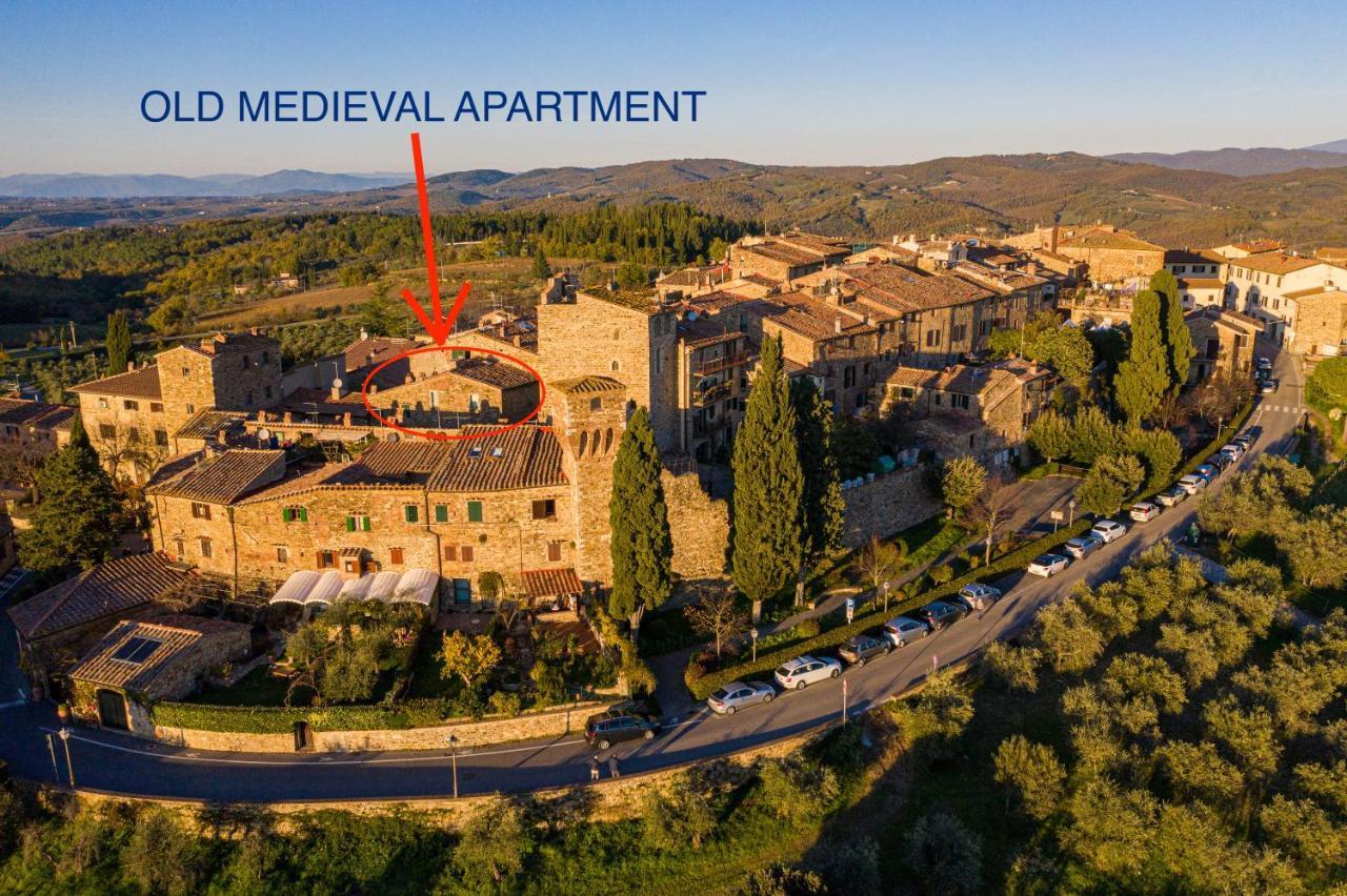 Old Medieval Apartment San Donato in Poggio Exteriör bild
